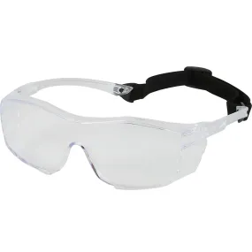 Bouton Optical 250-96-0520 OTG  Safety Glasses with Headband, Clear Lens and Fogless 3Sixty Coating