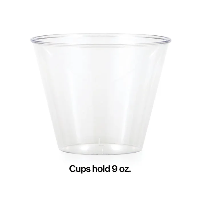 Bulk Clear 9 oz Plastic Tumblers (96 per Case)