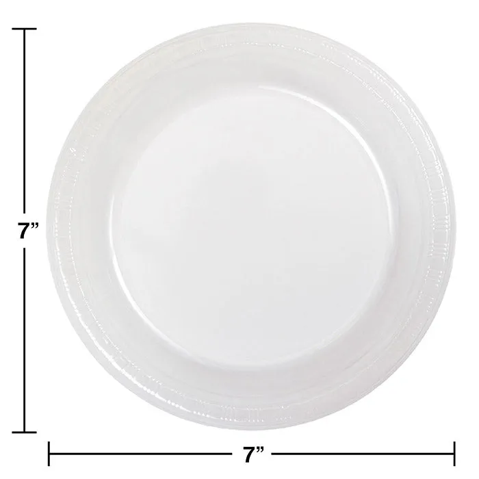 Bulk Clear Plastic Paper 6.75 inch Dessert Plates (240 per Case)