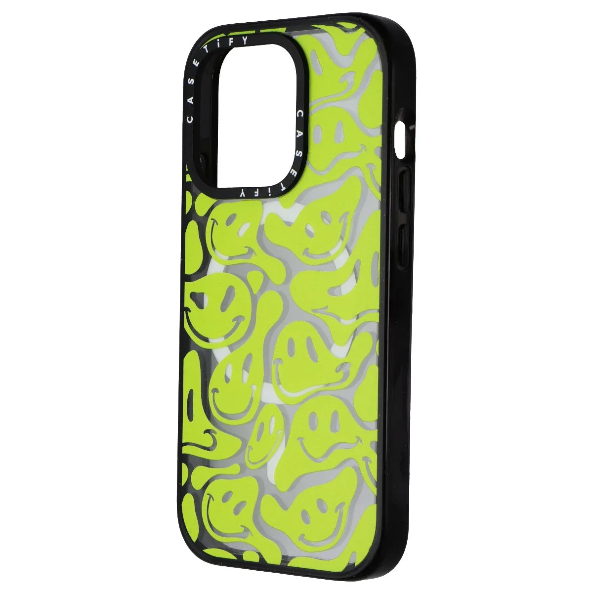 CASETiFY Impact Case for MagSafe for Apple iPhone 15 Pro Acid Smiles Neon Green