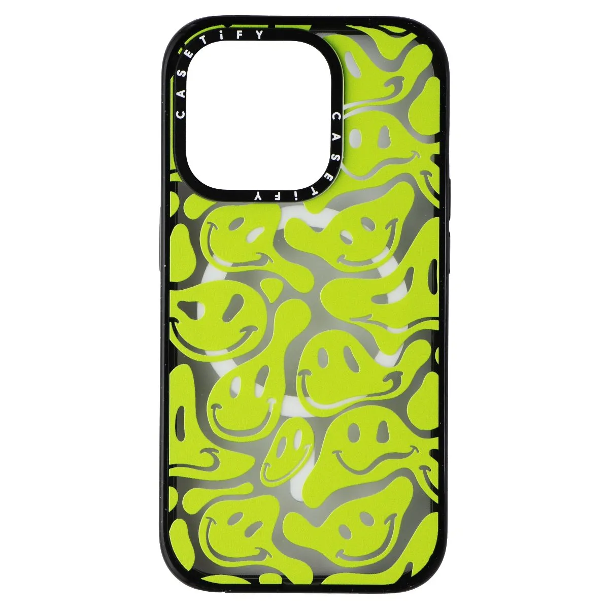 CASETiFY Impact Case for MagSafe for Apple iPhone 15 Pro Acid Smiles Neon Green