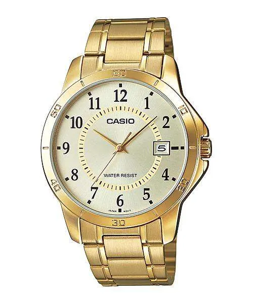 Casio MTP-V004G-9B Gold Stainless Watch for Men