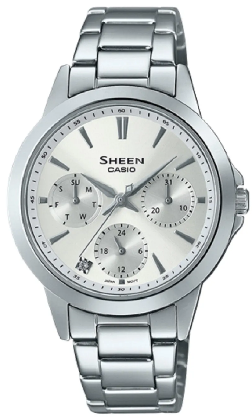 Casio Sheen SHE-3516D-7A Analog Stainless Steel Strap Watch For Women