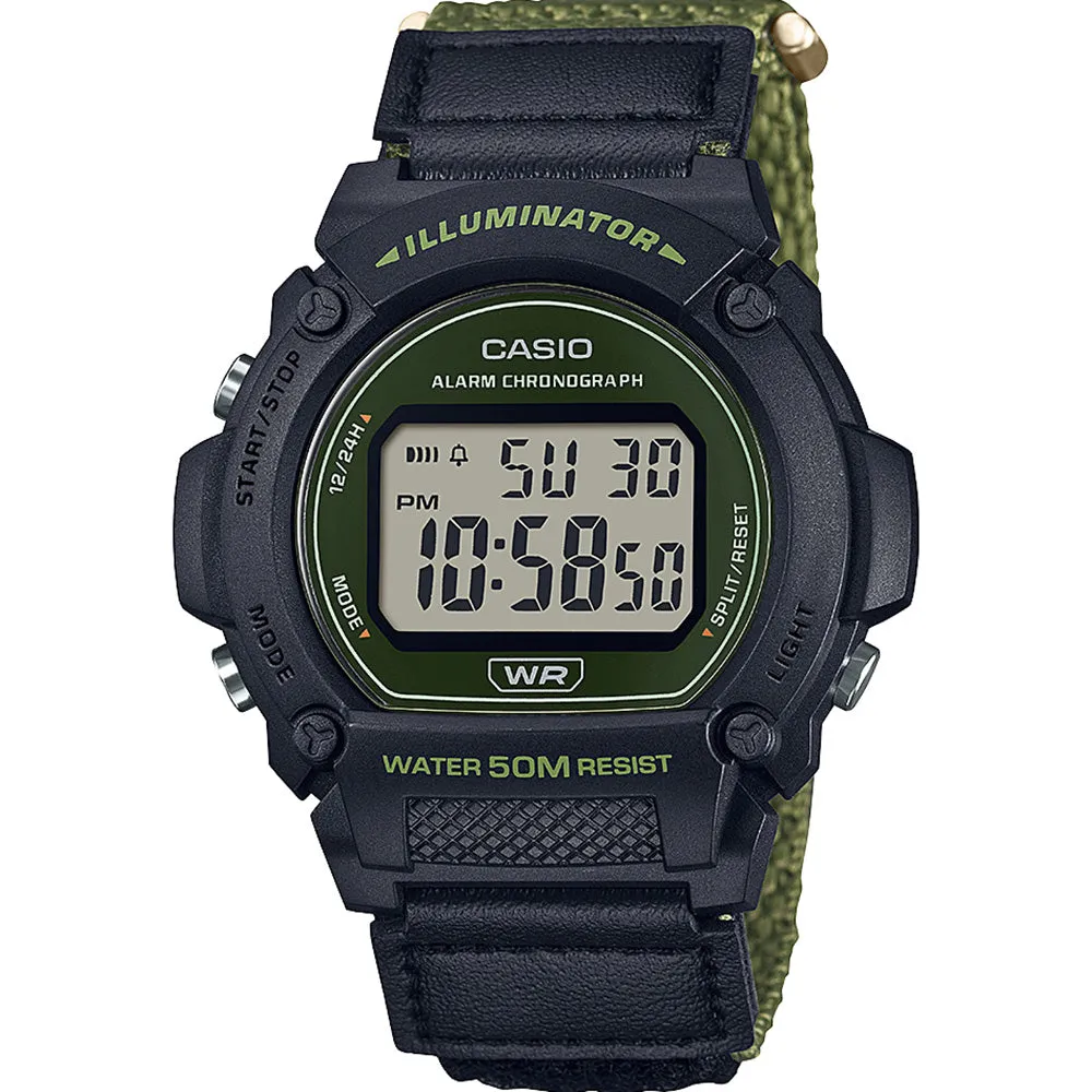 Casio W219HB-3A Velcro Watch