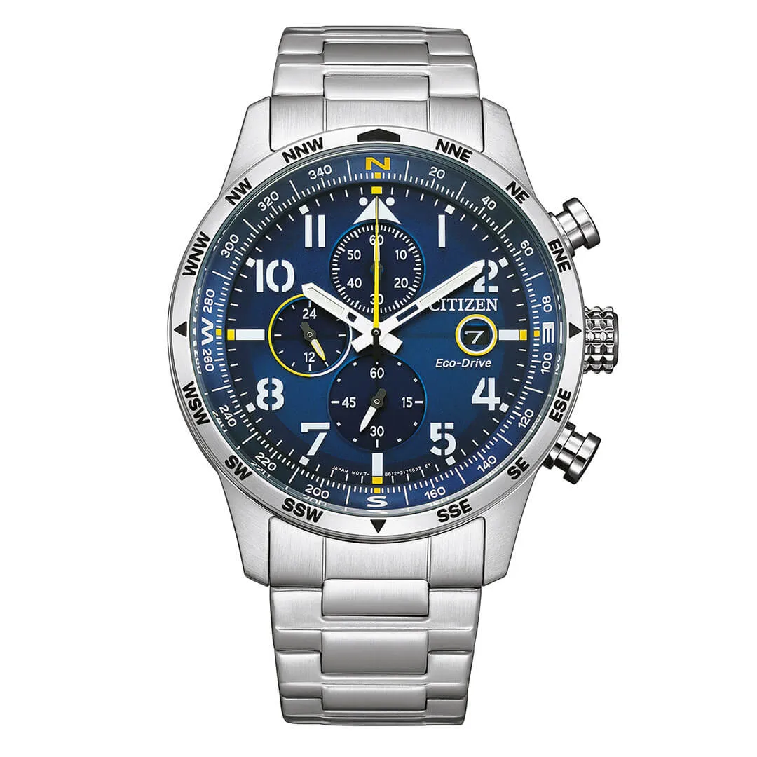 Citizen Men's Watch Eco-Drive Chrono Aviator Blue CA0790-83L