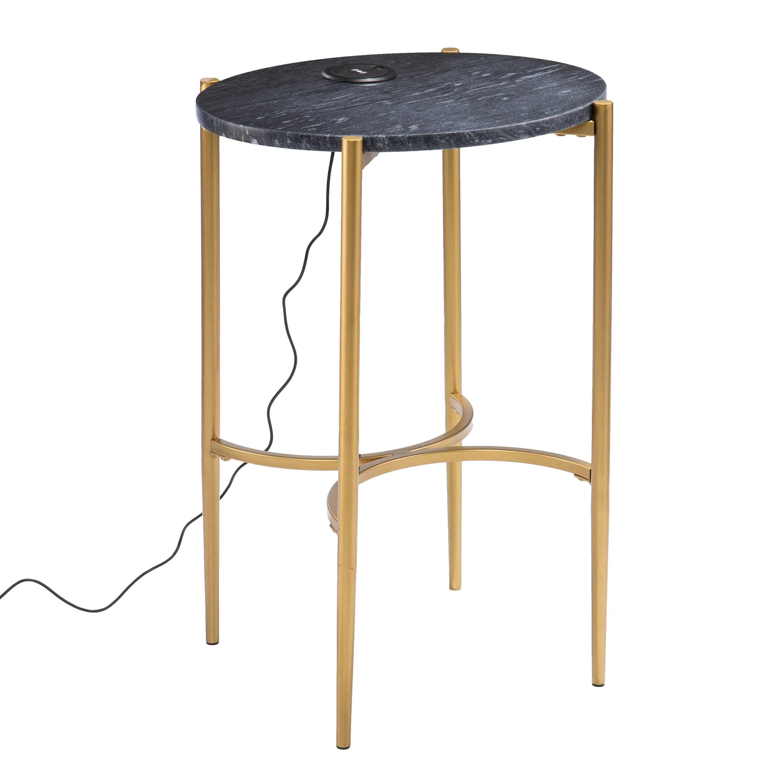 Clarvin Side Table w/ Wireless Charging Station