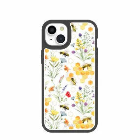 Clear Sweet Bees iPhone 15 Plus Case With Black Ridge