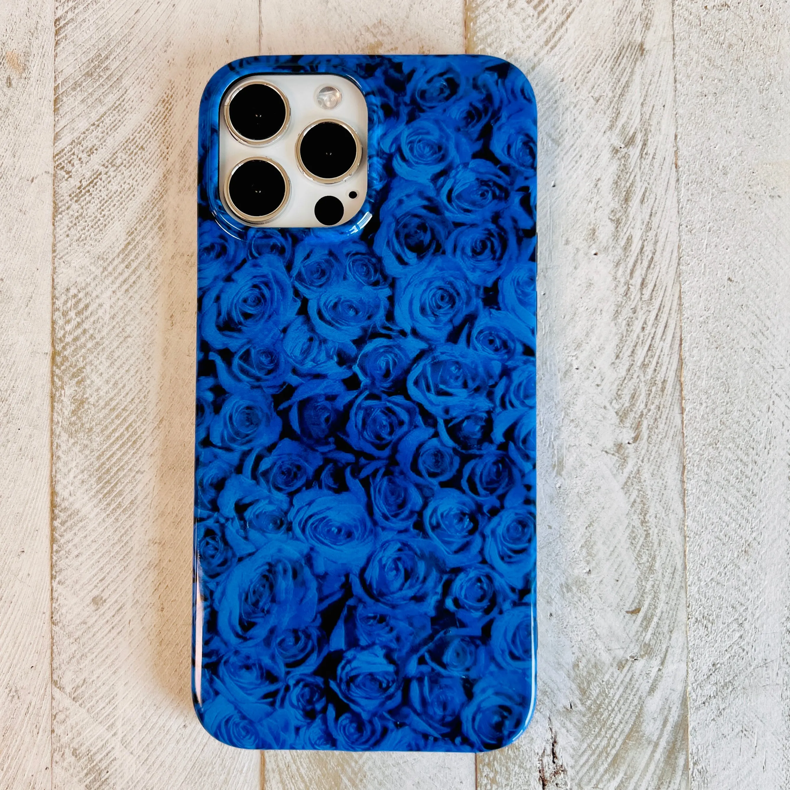 Cobalt Blue Roses Phone Case For iPhone