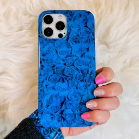 Cobalt Blue Roses Phone Case For iPhone