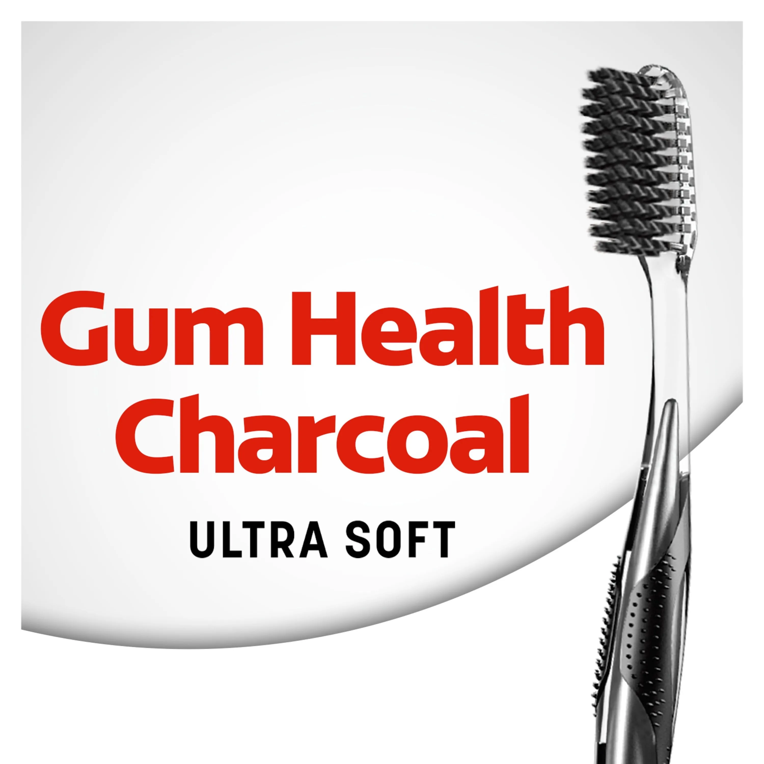 Colgate Gum Health Adult Manual Charcoal Toothbrush, Ultra Soft Toothbrush, 4 Pack