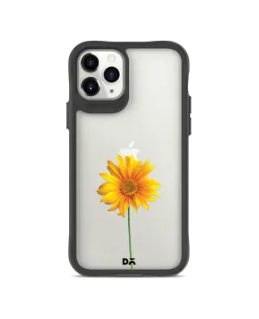 DailyObjects Clear Sunflower Black Hybrid Clear Case Cover For iPhone 11 Pro Max