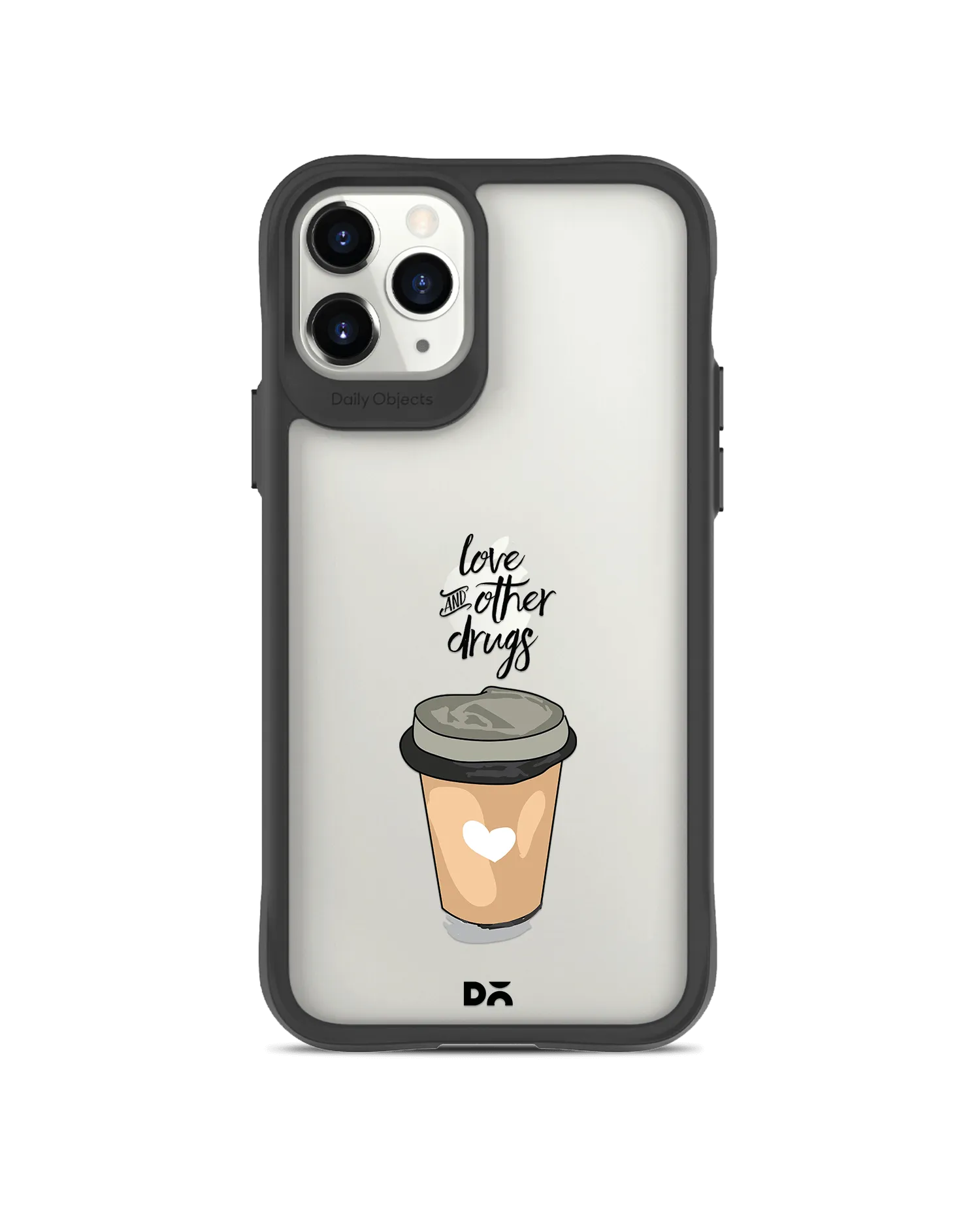 DailyObjects Coffee Is Love Black Hybrid Clear Case Cover For iPhone 11 Pro