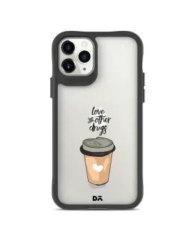 DailyObjects Coffee Is Love Black Hybrid Clear Case Cover For iPhone 11 Pro