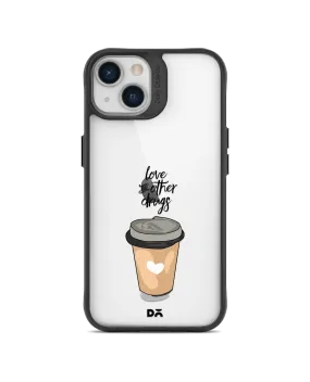 DailyObjects Coffee Is Love Black Hybrid Clear Case Cover For iPhone 13 Mini