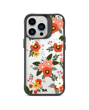 DailyObjects Flower Bunch Black Hybrid Clear Phone Case Cover For iPhone 14 Pro