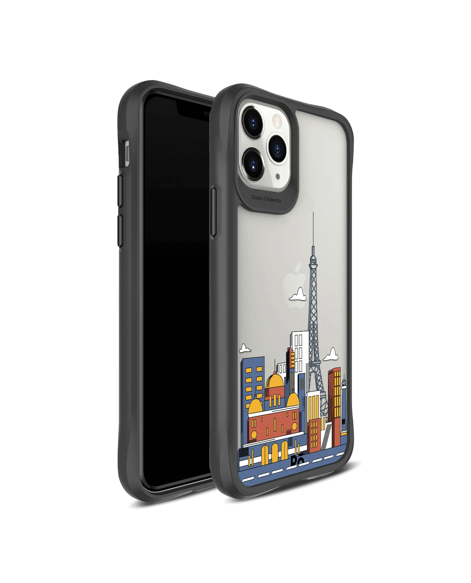 DailyObjects Paris Skyline Black Hybrid Clear Case Cover For iPhone 11 Pro