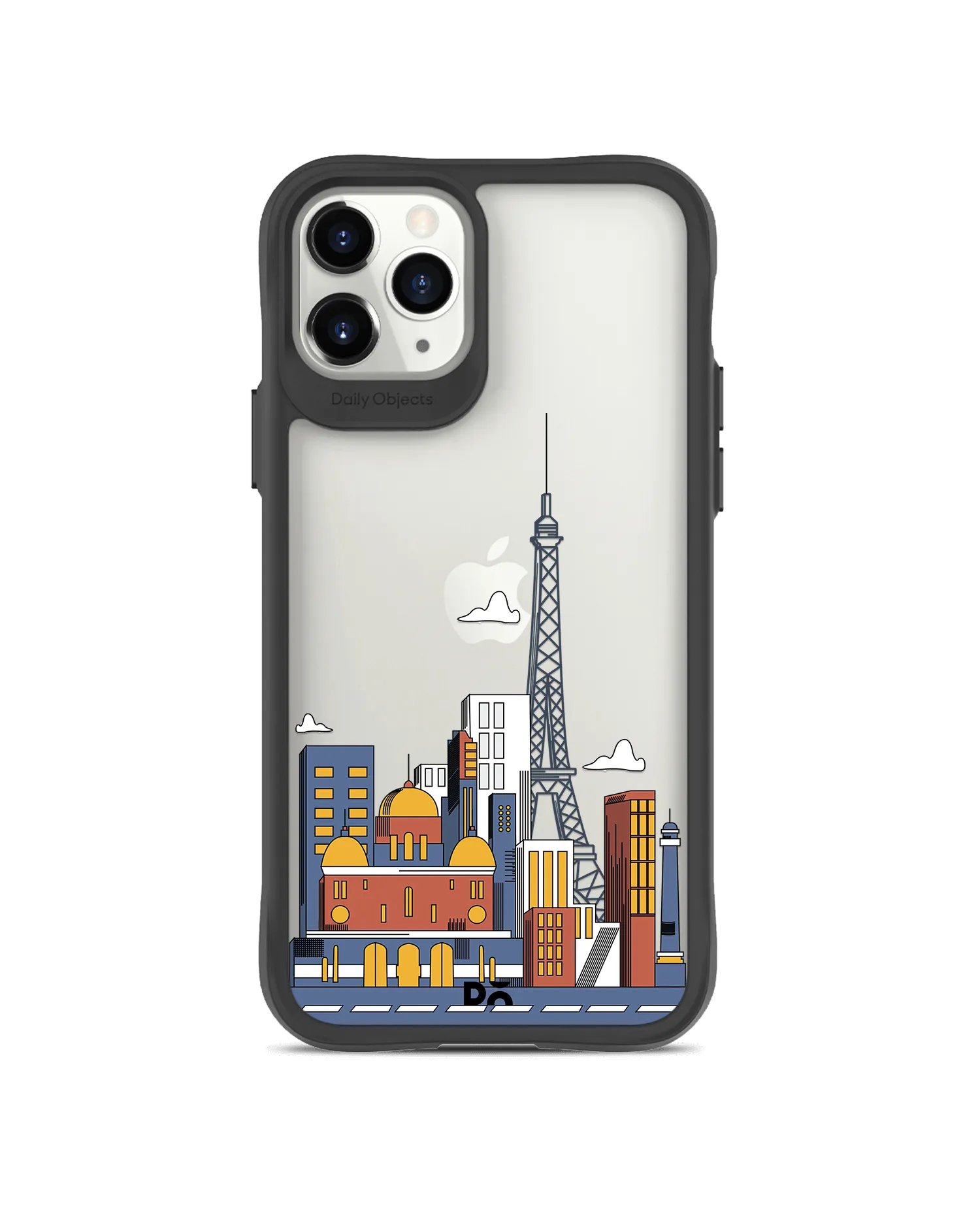 DailyObjects Paris Skyline Black Hybrid Clear Case Cover For iPhone 11 Pro