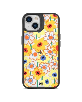 DailyObjects Sunflower Nostalgia Black Hybrid Clear Case Cover For iPhone 13 Mini