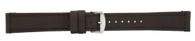 Dark Brown Flat Stitch Leather Watch Band 22mm (Long XXL) 114093