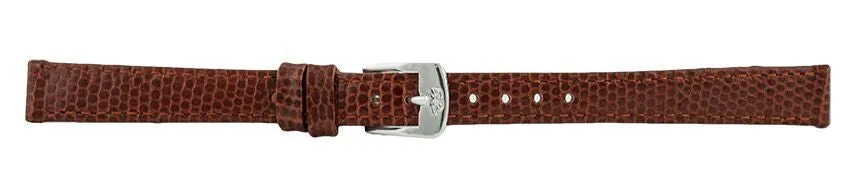 Dark Brown Lizard Leather Watch Band 12mm 105794