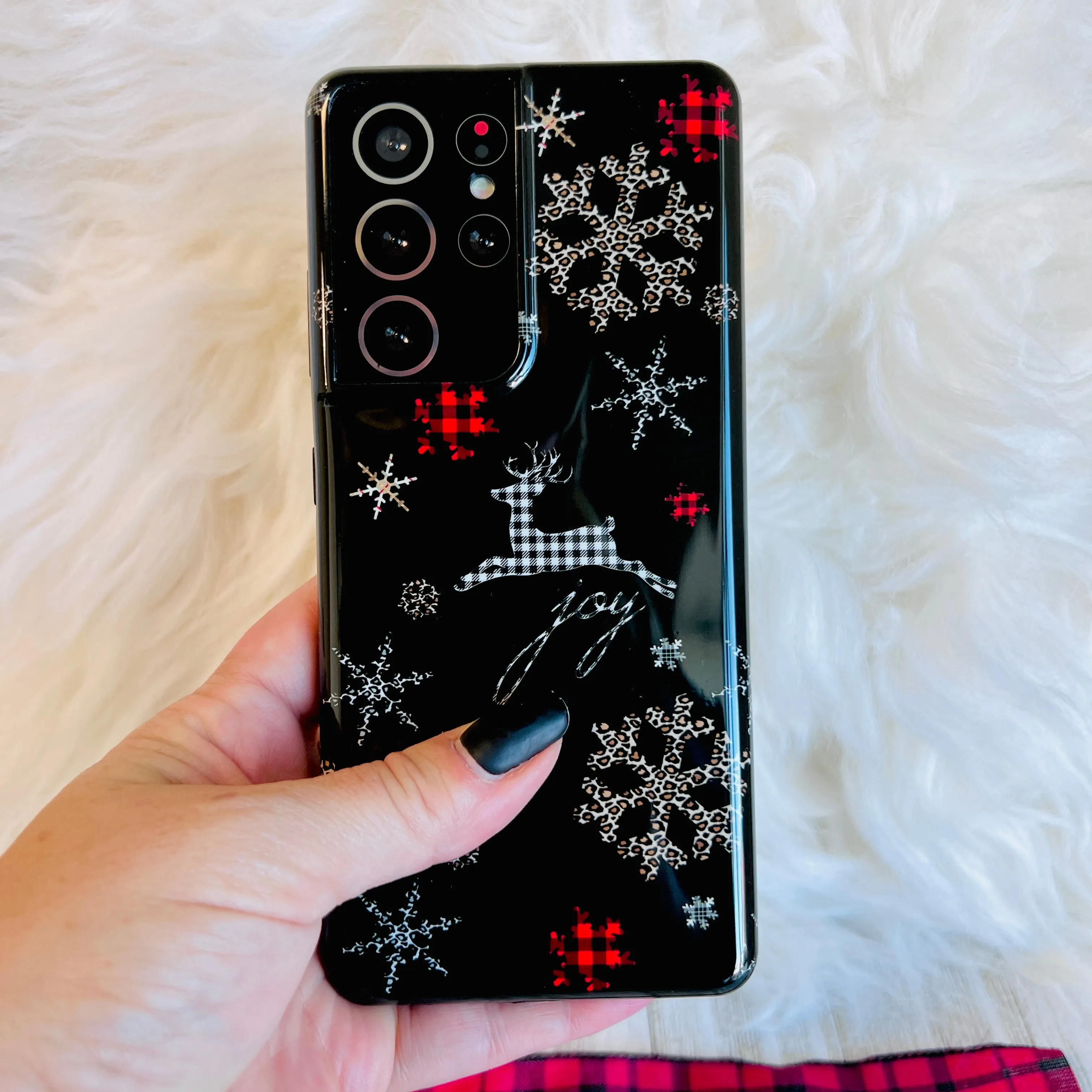 Deer Joy Black Cell Phone Case For Samsung Galaxy