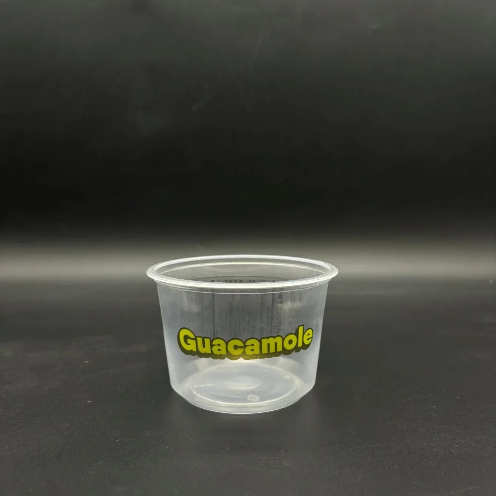 Deli Container 'Guacamole' Printed Clear 16 oz. - 500/Case