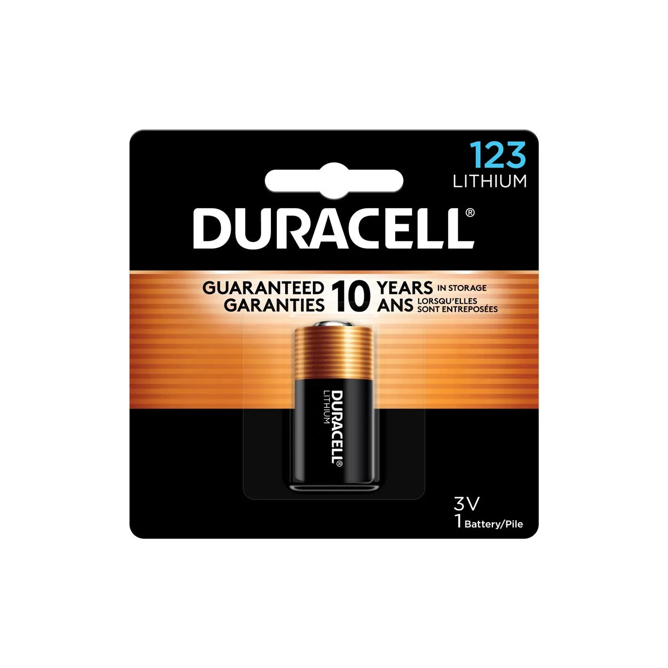 DL123ABPK Duracell, Specialty Battery, DL123A, 3.3 V, Lithium, 1PK, 1PK