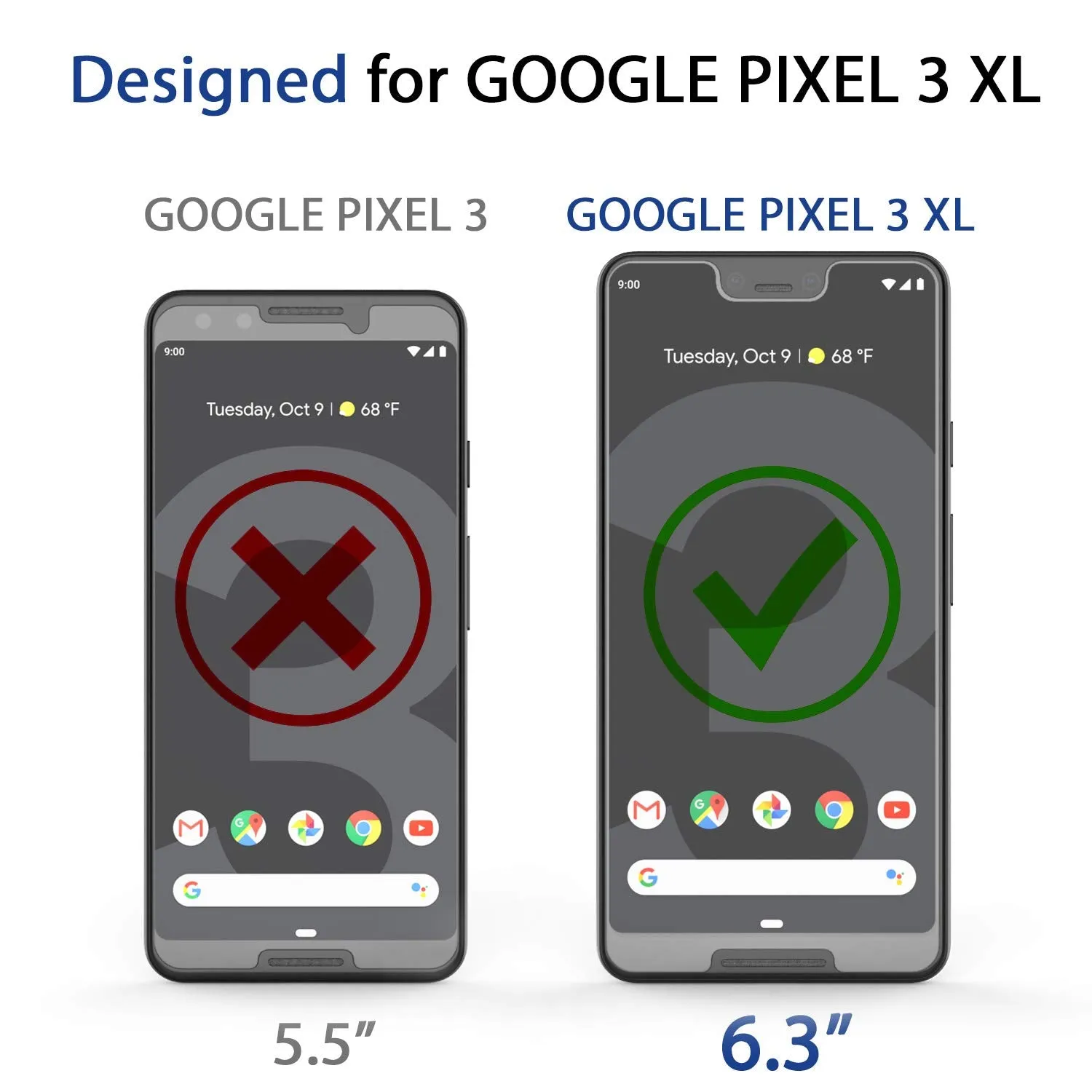 [Dome Glass] Google Pixel 3XL Tempered Glass Screen Protector