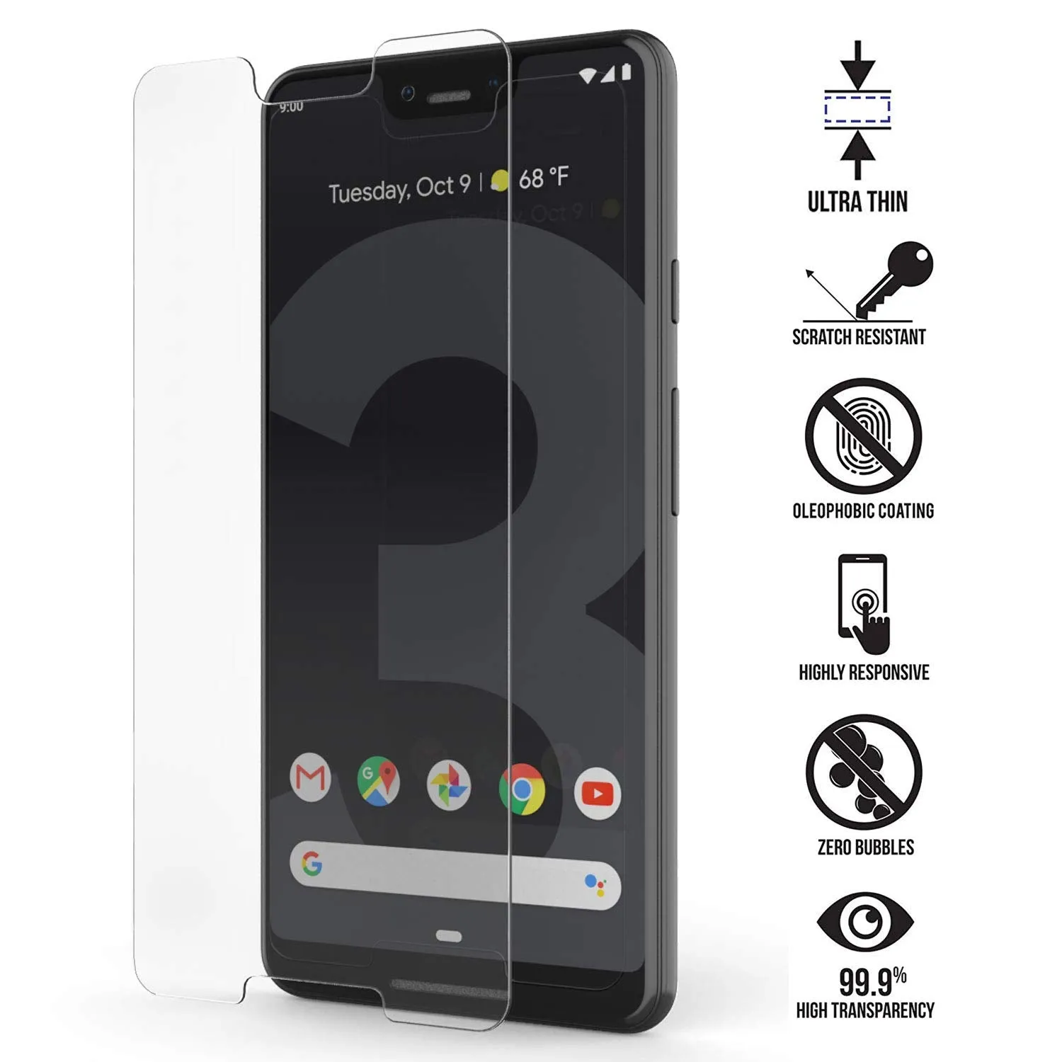 [Dome Glass] Google Pixel 3XL Tempered Glass Screen Protector