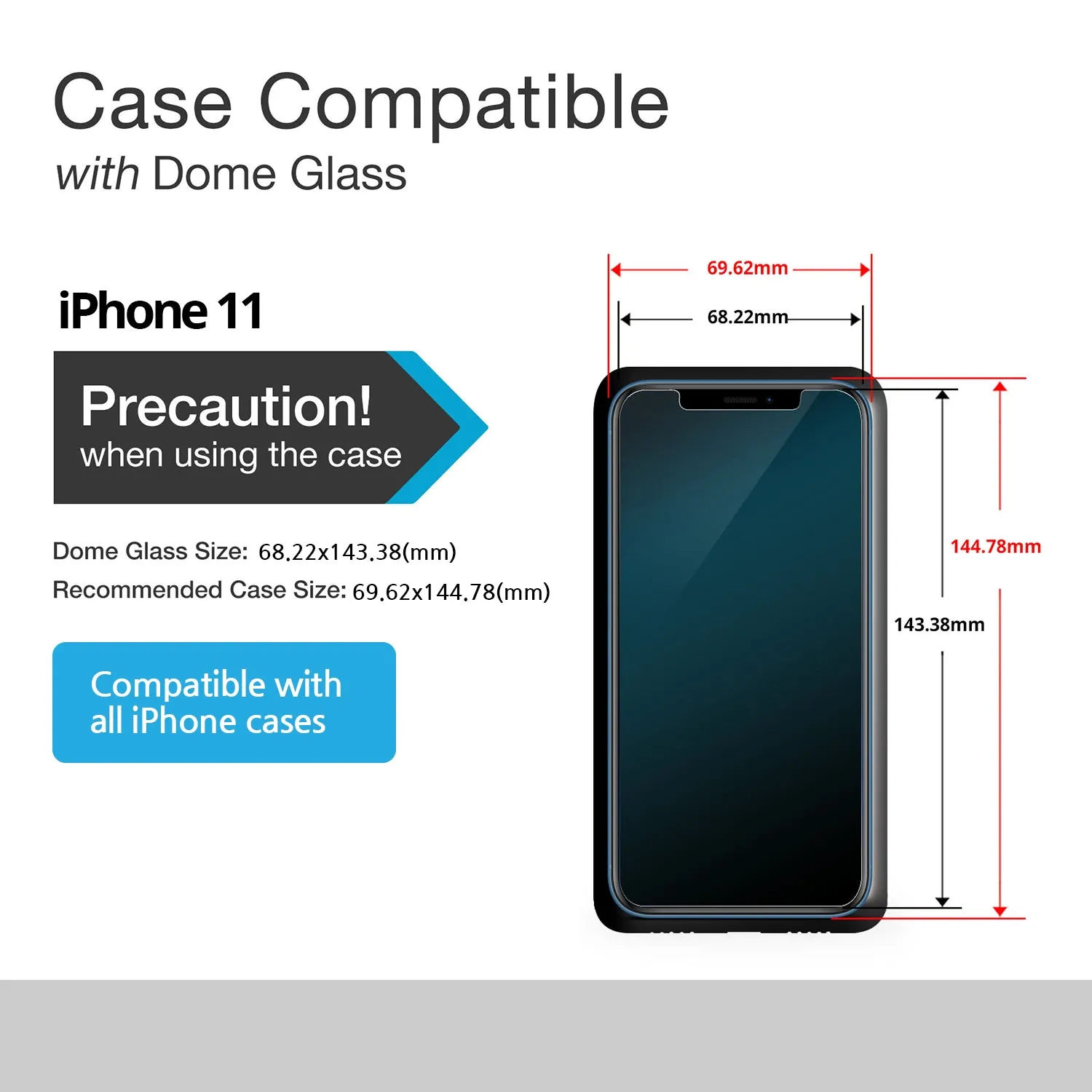 [Dome Glass] iPhone 11 / XR Dome Glass Screen Protector