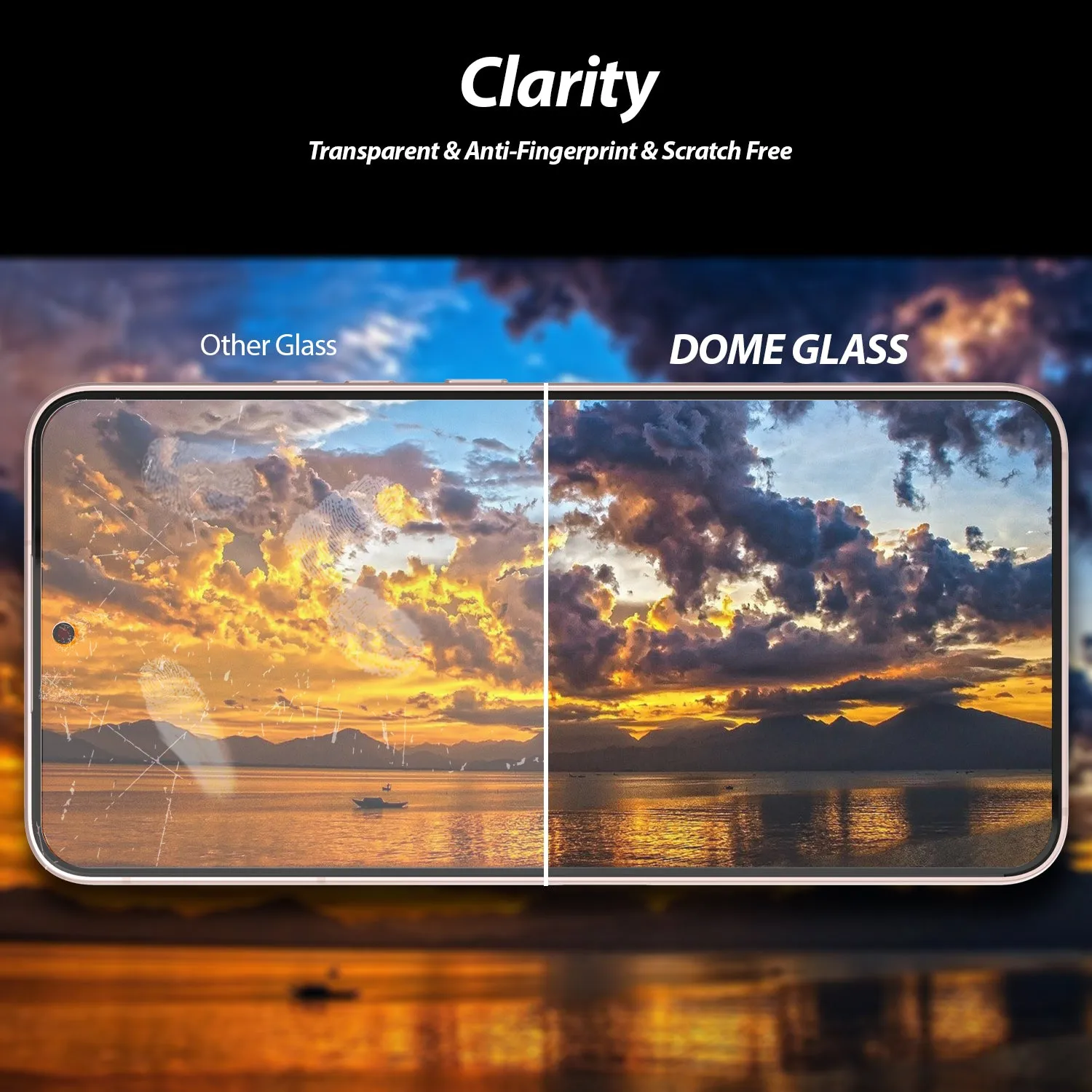 [Dome Glass] Samsung Galaxy S22 Tempered Glass Screen Protector with Installation Kit - Liquid Dispersion Tech