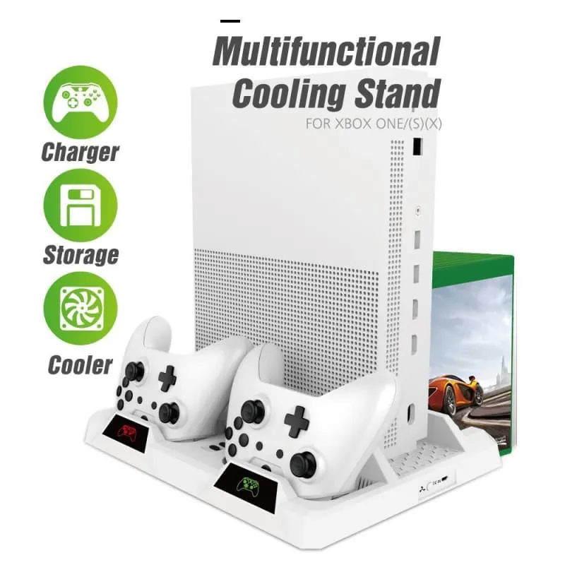 Dual Controller Charging Dock and Cooling Stand for Xbox One