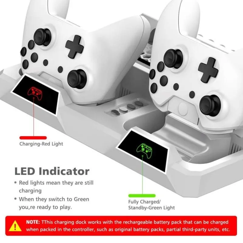 Dual Controller Charging Dock and Cooling Stand for Xbox One