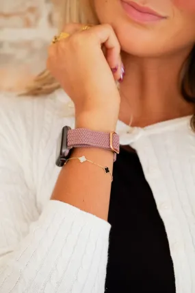 Dusty Purple Thin Weaved Watch Band