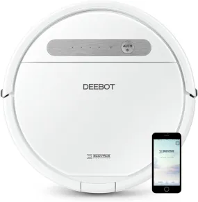 ECOVACS Deebot 610, Smart Robotic Vacuum, for Carpet, Bare Floors, Pet Hair, OZMO Mopping Technology, Alexa Compatible - (White)