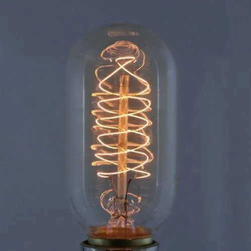 Edison Vintage Radio Spiral Filament Bulb - 40 Watt - Clear - 50 Bulb Pack