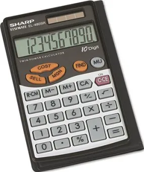 El480Srb Handheld Business Calculator 10-Digit Lcd