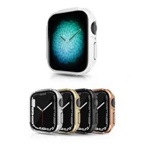 Electroplated Case with Built in Screen Protector | Apple Watch Series 8 45mm  Pack of 5  | Silver/Black/White/Champagne gold/Rose gold