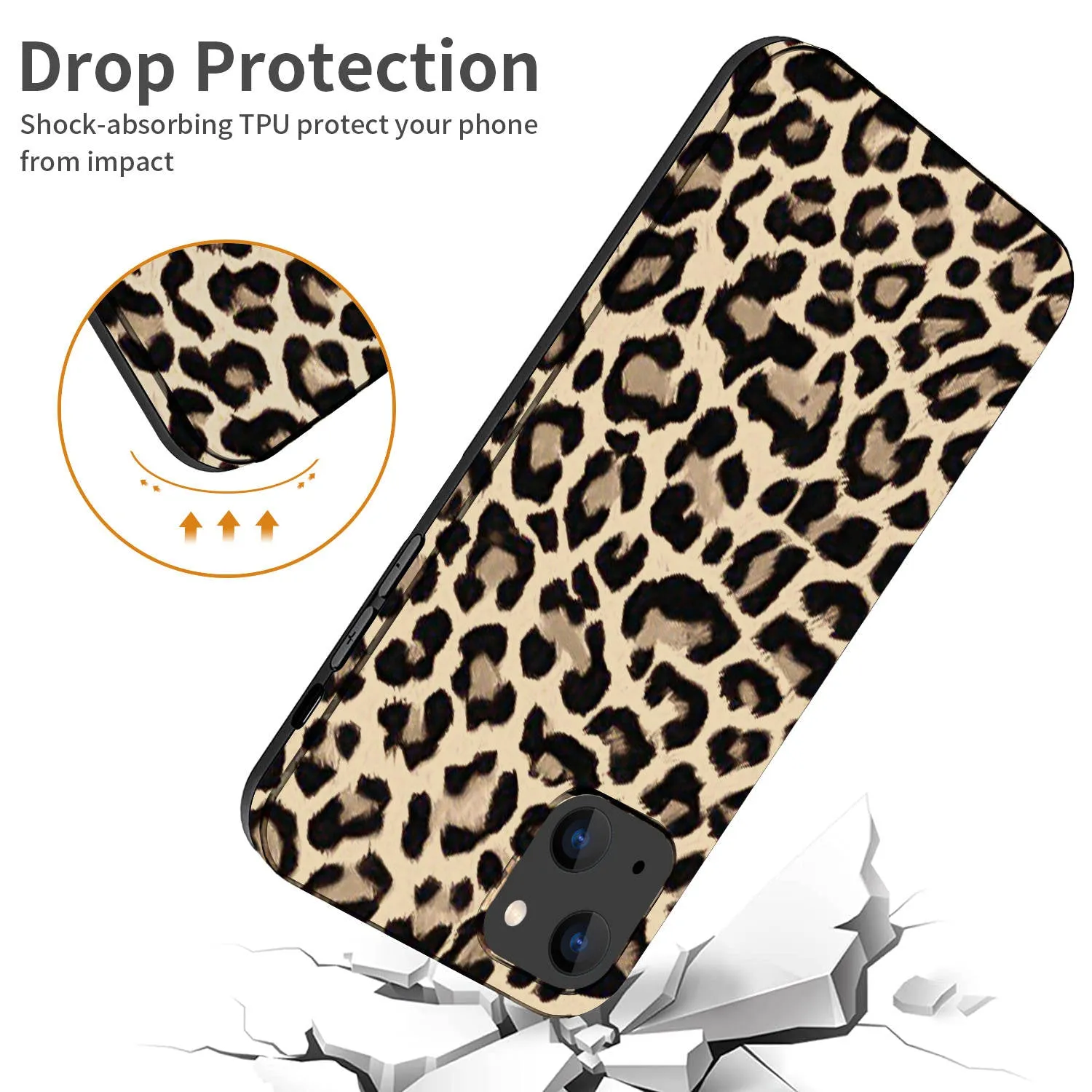 Engraved White Leopard Phone Case For iPhone