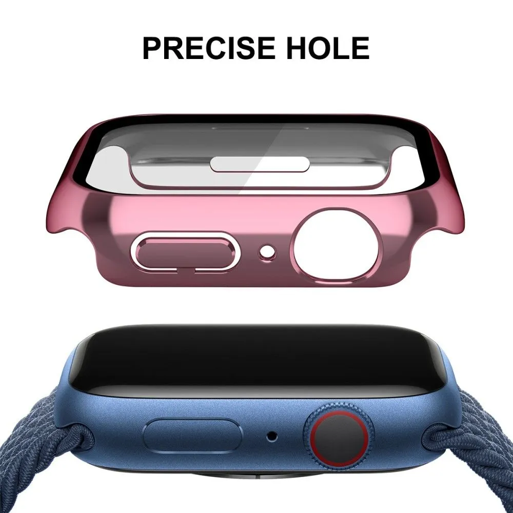 ENKAY Apple Watch (41mm) electroplating cover with tempered glass - Pink