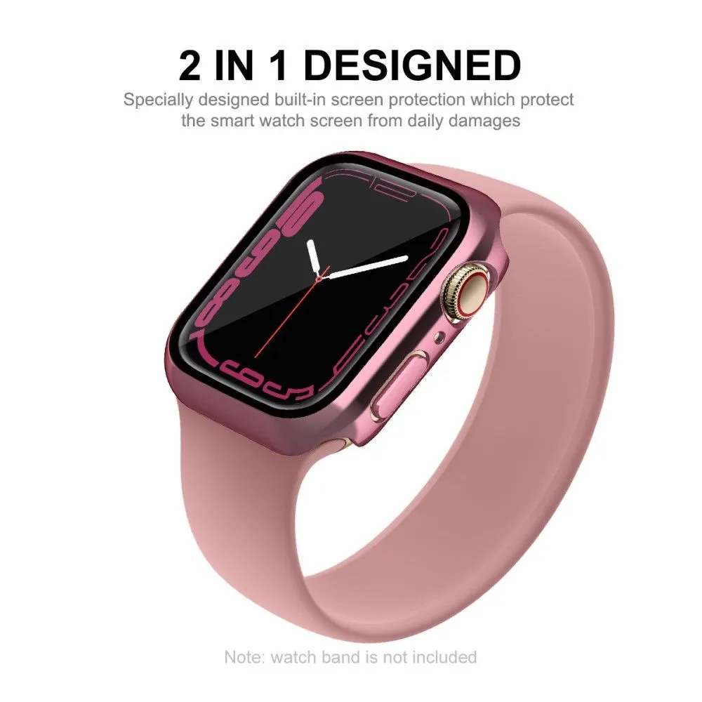 ENKAY Apple Watch (41mm) electroplating cover with tempered glass - Pink