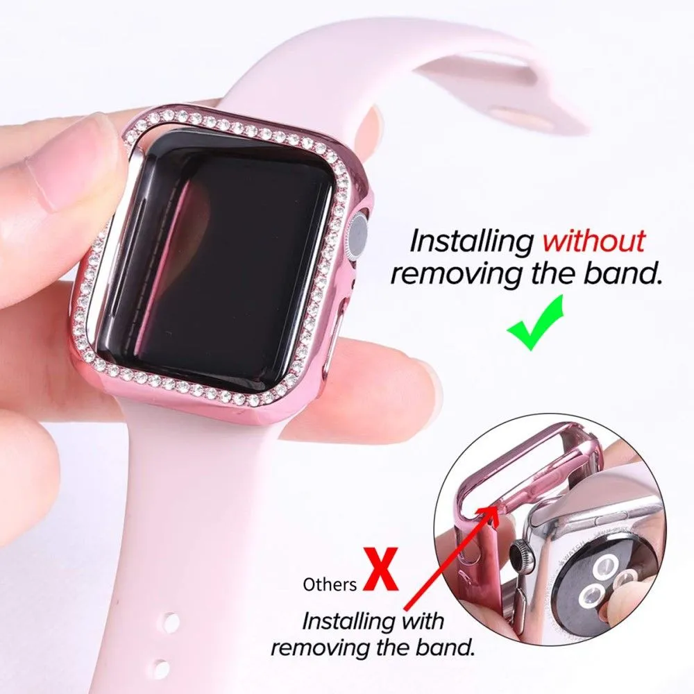 ENKAY Apple Watch (41mm) rhinestone cover with screen protector - Transparent