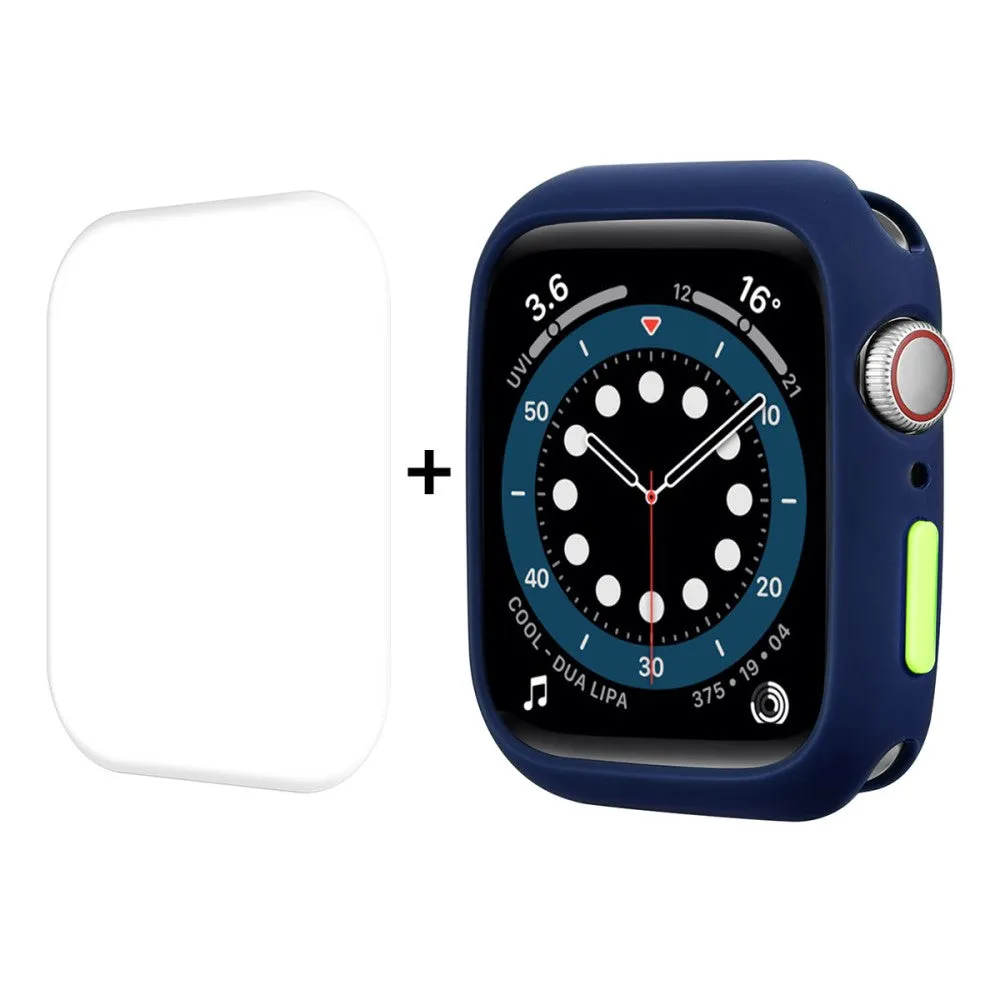 ENKAY Apple Watch (41mm) TPU cover   screen protector - Dark Blue