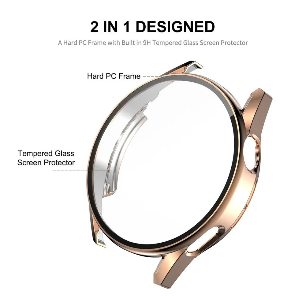 ENKAY Huawei Watch GT 3 (46mm) electroplated cover   tempered glass - Rose Gold