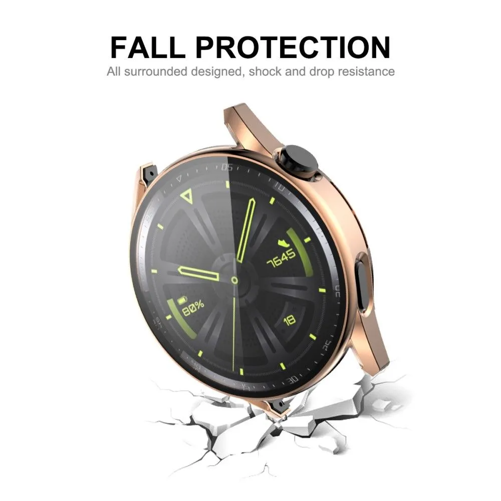 ENKAY Huawei Watch GT 3 (46mm) electroplated cover   tempered glass - Rose Gold