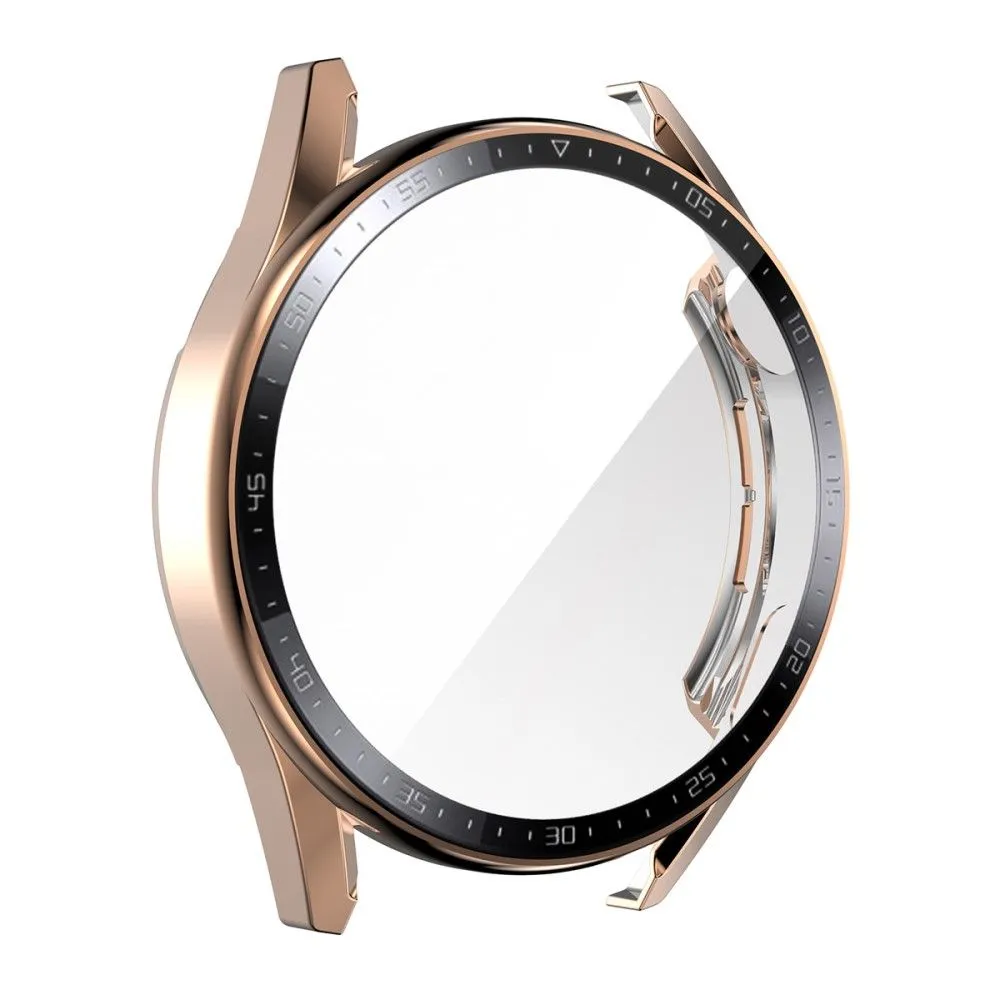 ENKAY Huawei Watch GT 3 (46mm) electroplated scale cover   tempered glass - Rose Gold