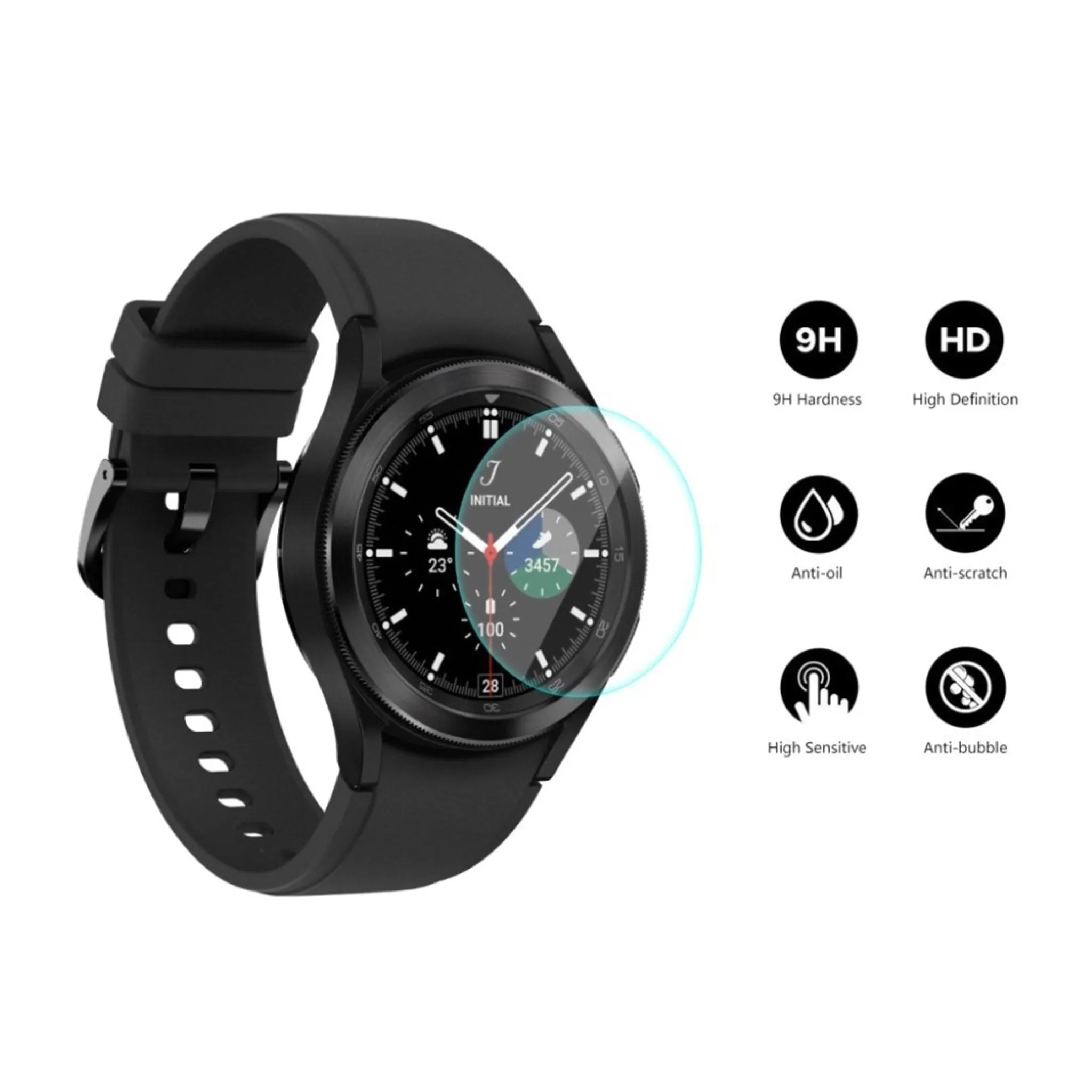 ENKAY Samsung Galaxy Watch 4 Classic (42mm) 0.2mm tempered glass screen protector