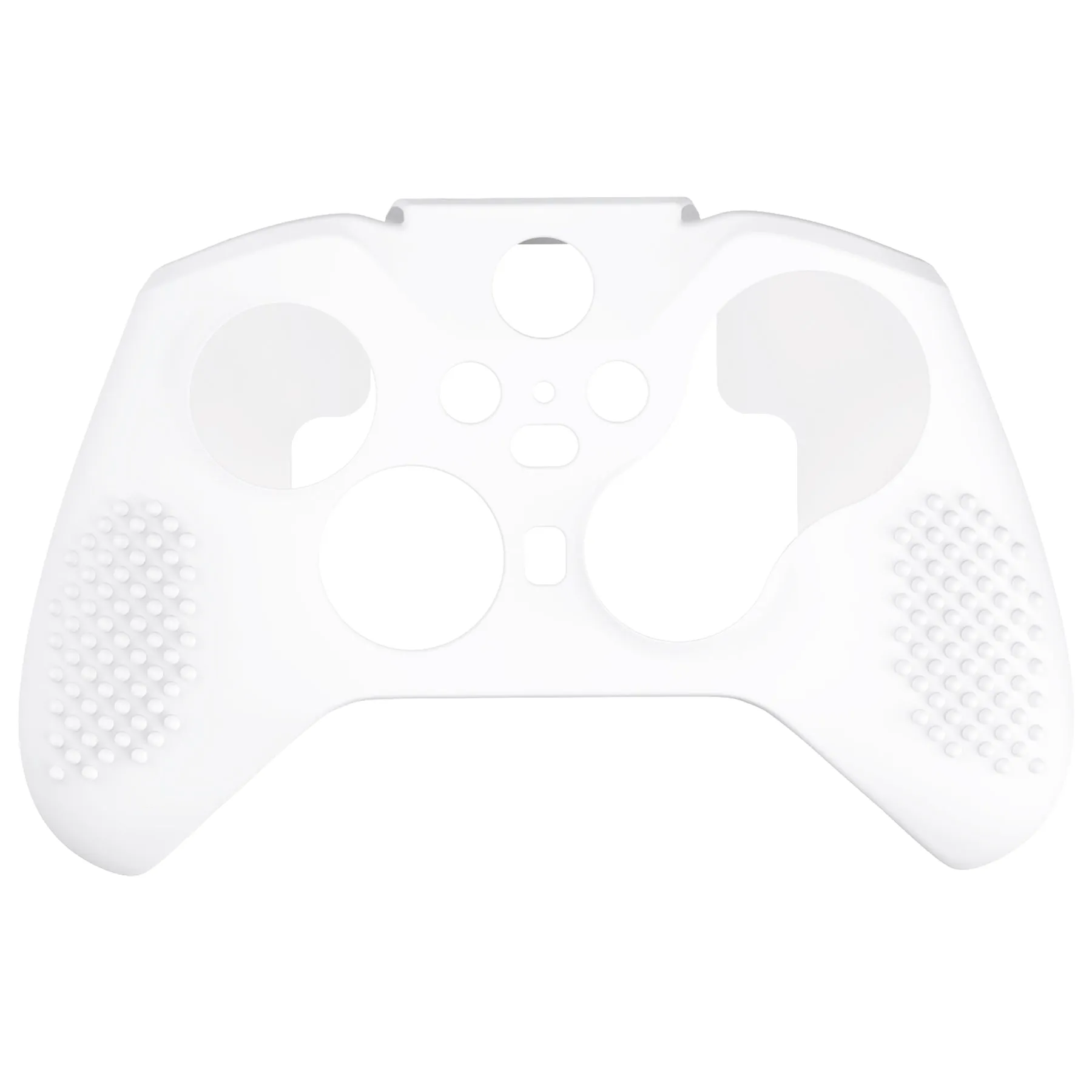 eXtremeRate PlayVital White Soft Anti-Slip Silicone Cover Skins, Controller Protective Case for New Xbox One Elite Series 2 (Model 1797 and Core Model 1797) with Thumb Grips Analog Caps - XBOWP0059GC