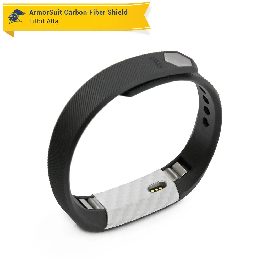 Fitbit Alta Screen Protector   White Carbon Fiber Skin