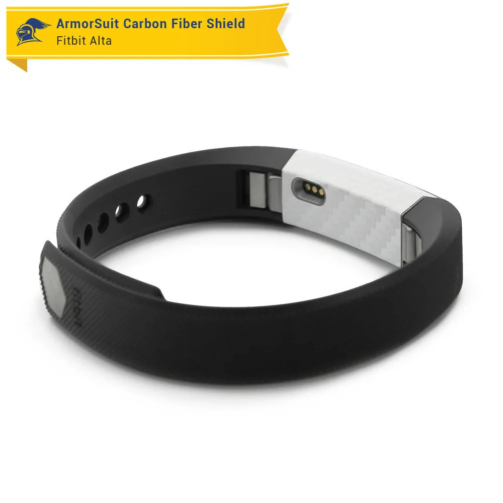 Fitbit Alta Screen Protector   White Carbon Fiber Skin